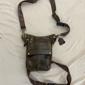 Brown Leather Crossbody Bag